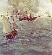 Schlacht zwischen der Edouard Manet